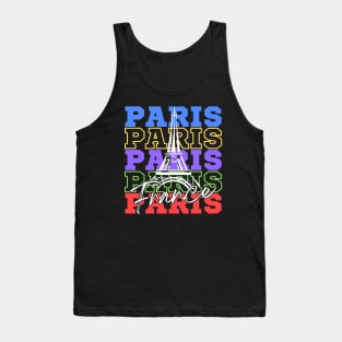 Paris France Eiffel Tower Tank Top